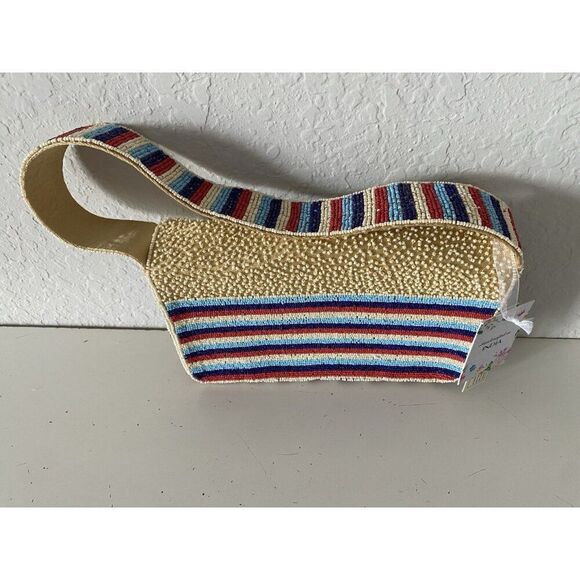 Handcrafted in India World Travel Route 66 Beaded Shoulder Bag Viral NEW - Picture 9 of 16